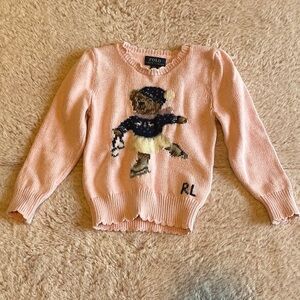 Polo by Ralph Lauren Pink Polo Bear Sweater